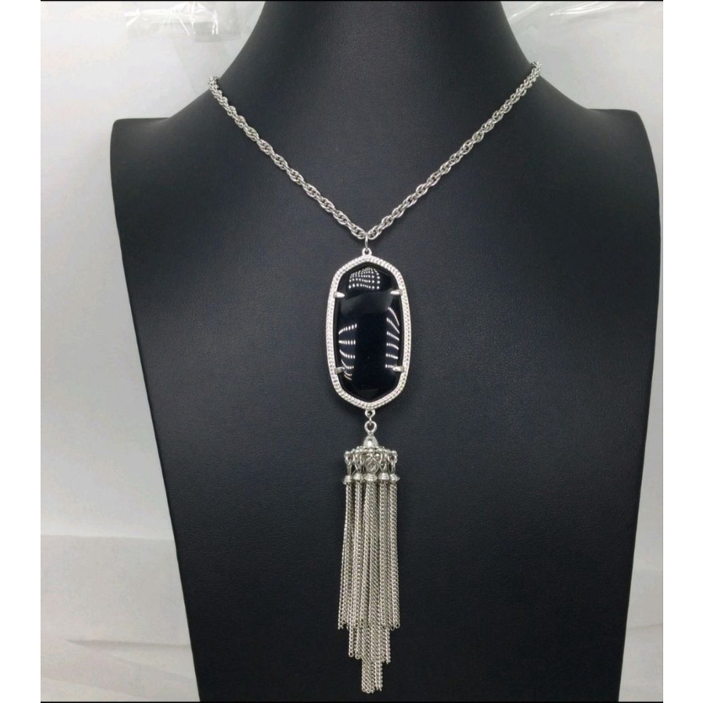 Kendra Scott Rayne Black Tassel Necklace – NWOT 30"